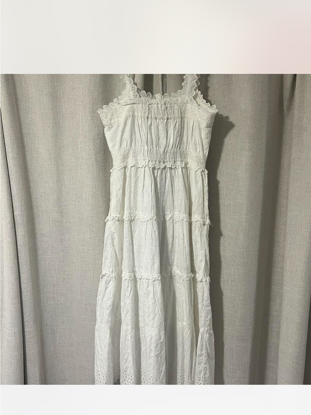 GAP Doen White Eyelet Maxi Dress with Button Front - Picture 5 of 6